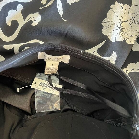 White House Black Market Silk Chiffon Dress Size 2 Lined Halter or Strapless - Picture 5 of 7